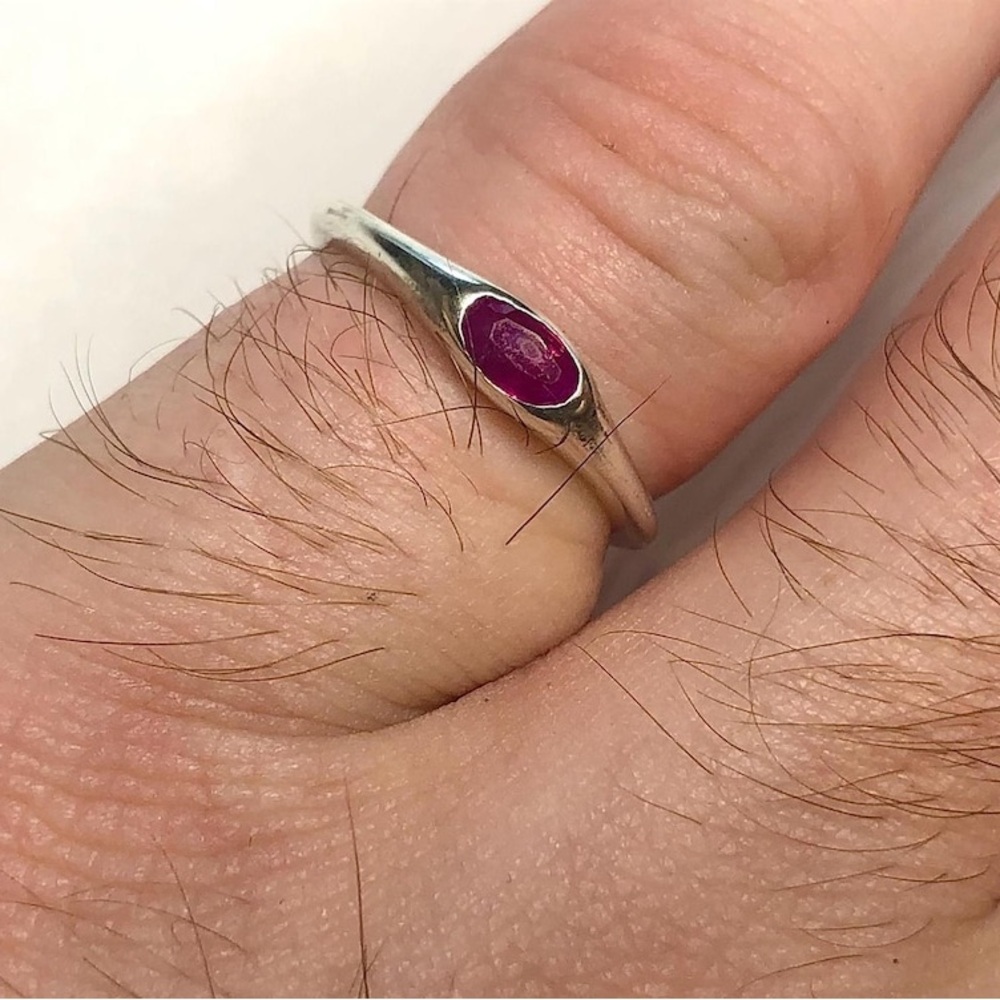 The “redone” Sterling silver ruby ring - Picture 2 of 3